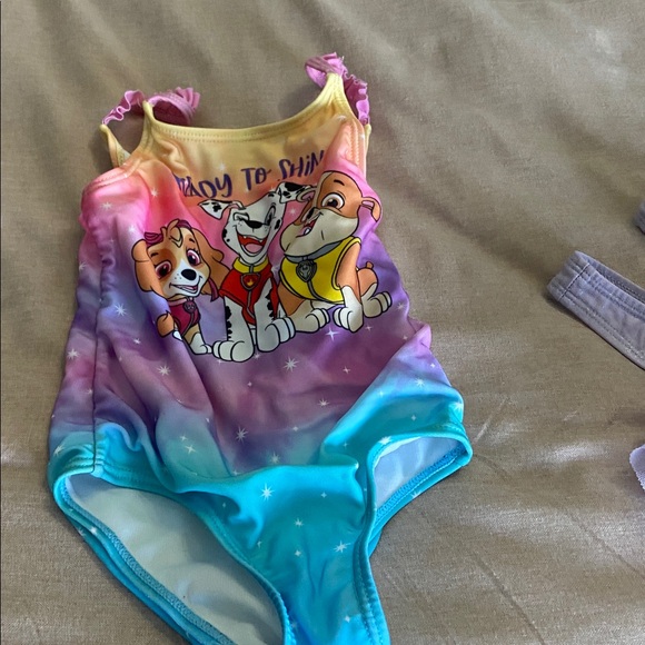 Colorful Kids One Piece Swimsuit Set - Picture 3 of 4